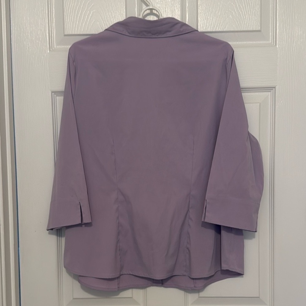 Apt. 9 Purple Blouse Collar Fitted Size 1X - Picture 2 of 4